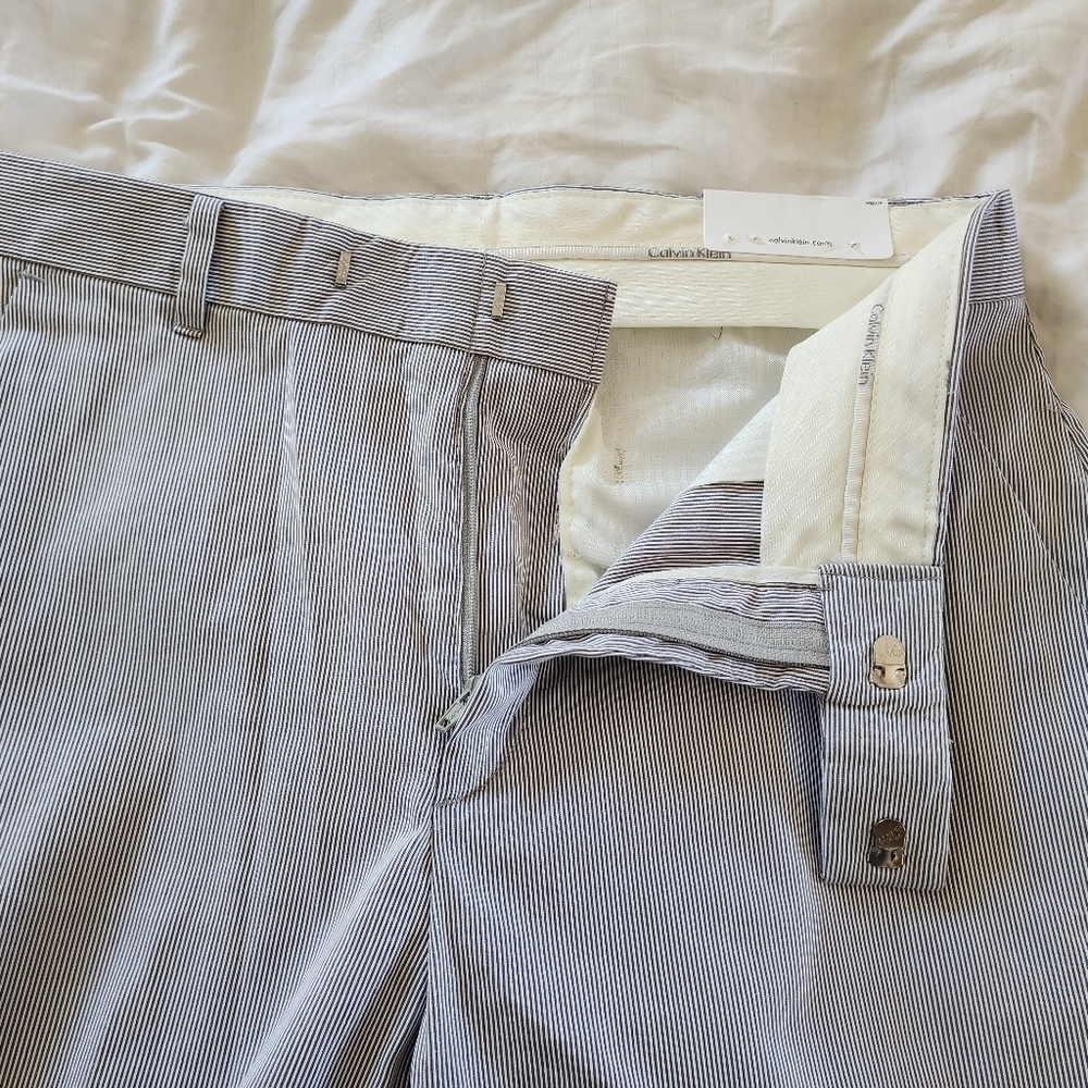 Calvin Klein Big Boys Flat Front Striped Casual Pants size 20 NWT - Picture 3 of 7